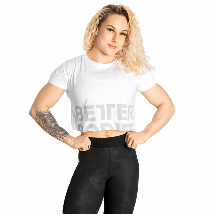 Kolla in Astoria Cropped Tee, white, Better Bodies hos SportGymButiken.se