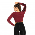 Bowery Cropped Ls, sangria red, Better Bodies