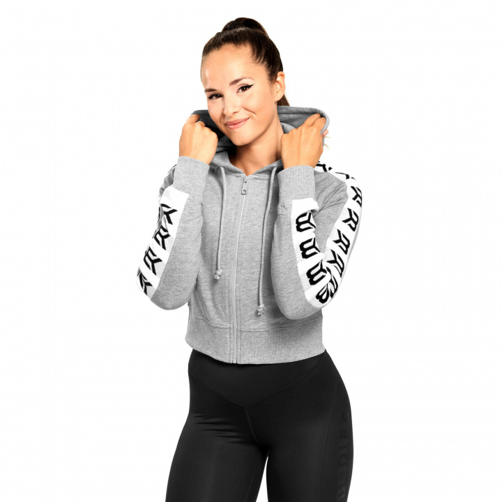 Kolla in Vesey Cropped Hood, grey melange, Better Bodies hos SportGymButiken.se