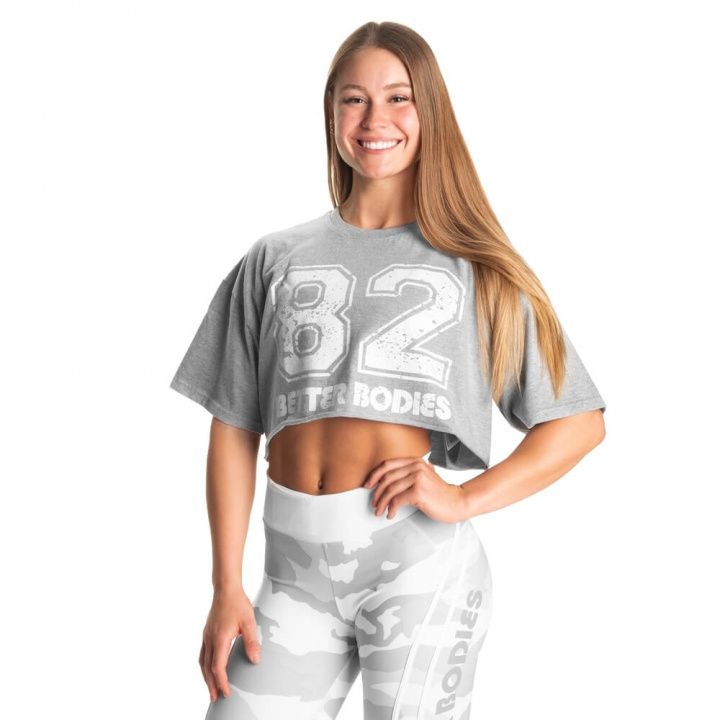 82 Onesize Tee, light grey melange, Better Bodies i gruppen Damkläder / Överdelar / T-shirts hos Sportgymbutiken.se (BB-111133-903)