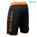 Mesh Gym Short, black/orange, Better Bodies