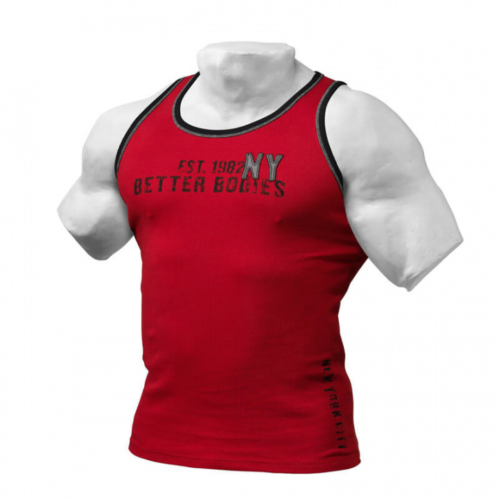 Kolla in BB Rib Tank, red/black, Better Bodies hos SportGymButiken.se