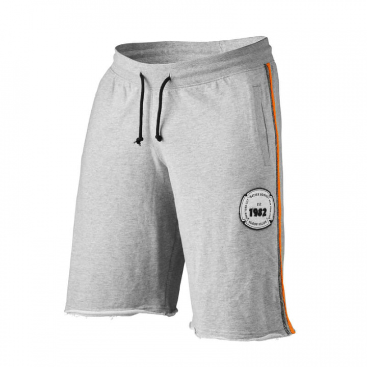 Kolla in BB Raw Sweatshorts, greymelange/orange, Better Bodies hos SportGymButik