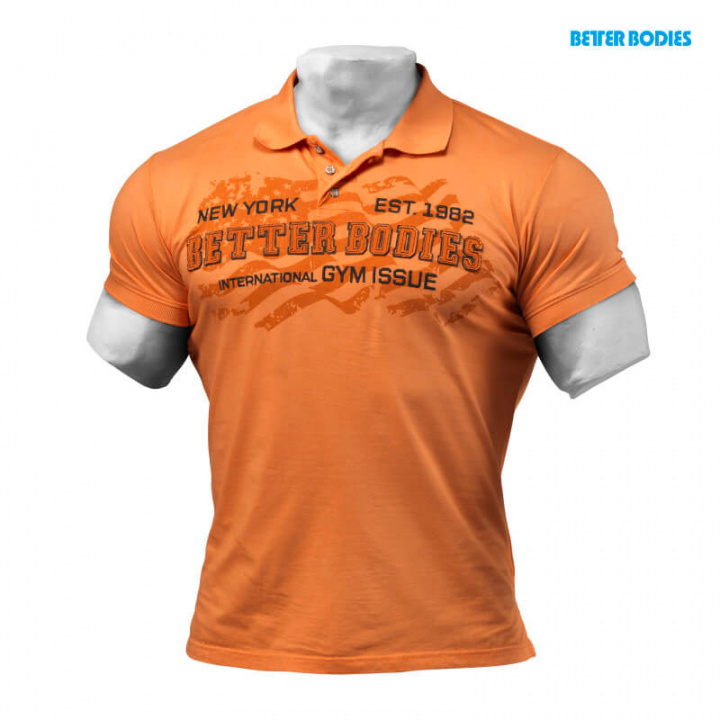 Kolla in Collar Tee, wash orange, Better Bodies hos SportGymButiken.se