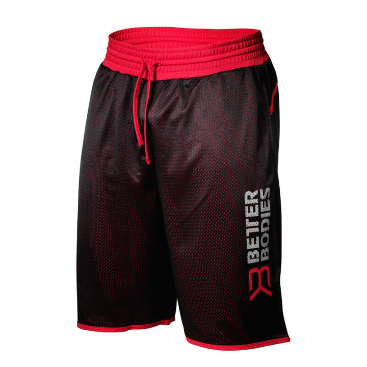 Kolla in BB Print Mesh Shorts, black/red, Better Bodies hos SportGymButiken.se