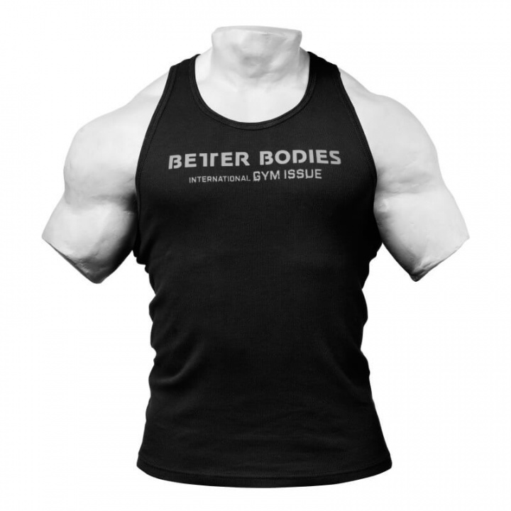 Kolla in Athletic Rib Tank, black, Better Bodies hos SportGymButiken.se