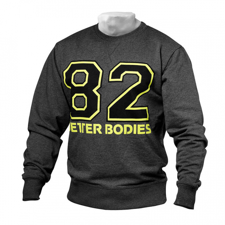 Kolla in Jersey Sweatshirt, antractite melange, Better Bodies hos SportGymButike