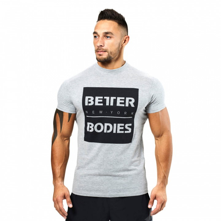 Kolla in Casual Tee, grey melange, Better Bodies hos SportGymButiken.se