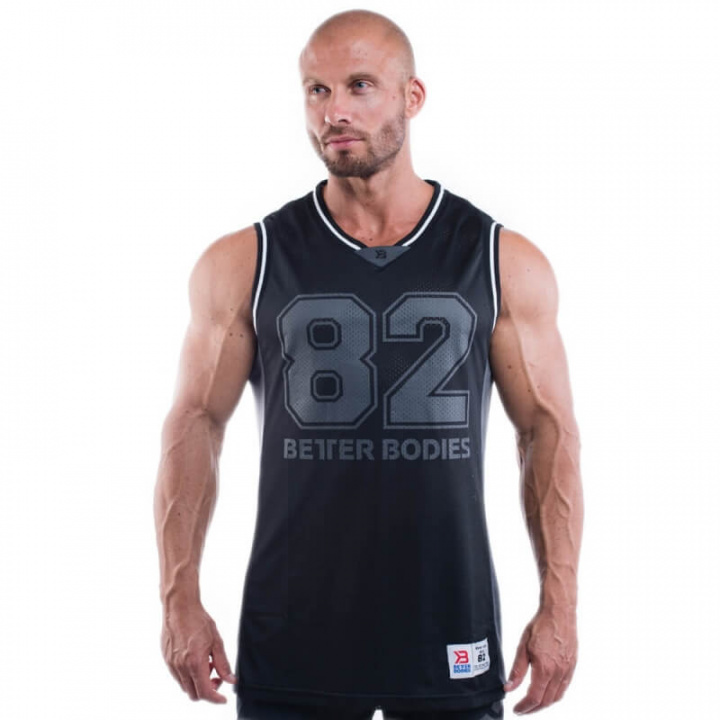 Kolla in Tip-Off Tank, black/grey, Better Bodies hos SportGymButiken.se