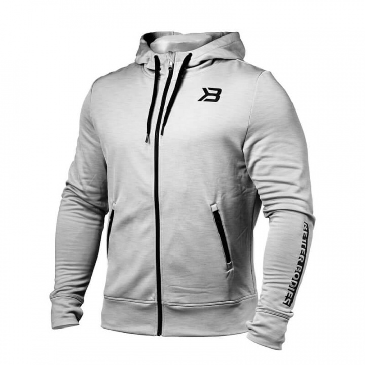 Kolla in Performance PWR Hood, grey melange, Better Bodies hos SportGymButiken.s