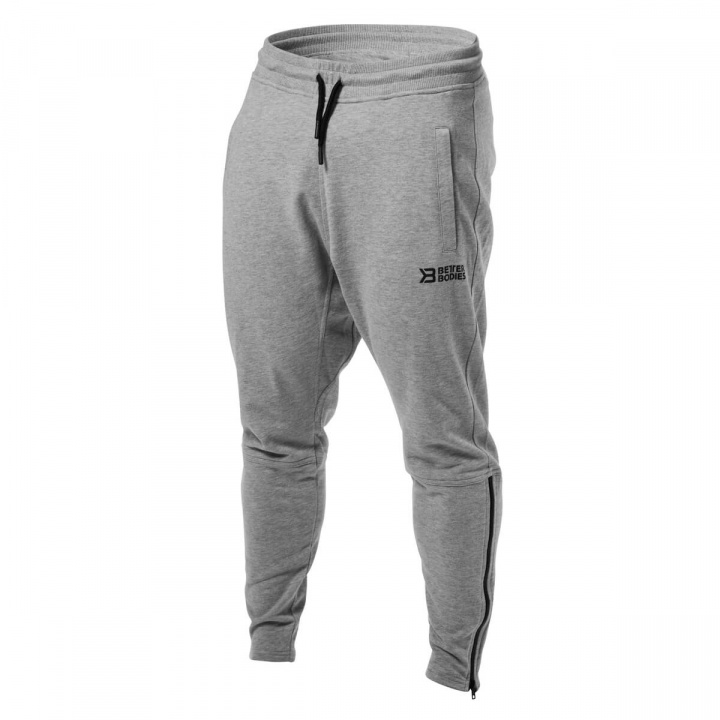 Kolla in Harlem Zip Pants, grey melange, Better Bodies hos SportGymButiken.se