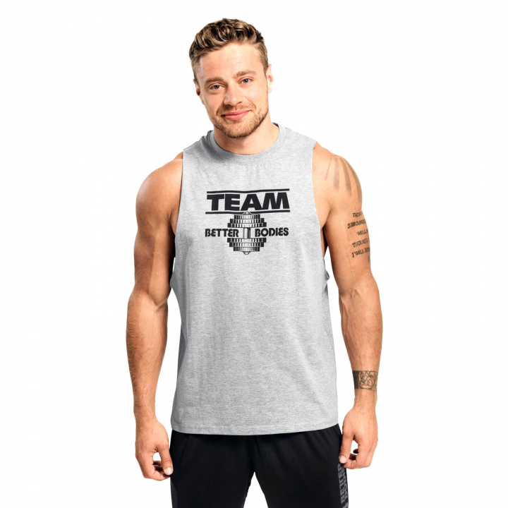 Kolla in Team BB Tank, grey melange, Better Bodies hos SportGymButiken.se