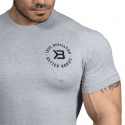 Gym Tapered Tee, light grey melange, Better Bodies