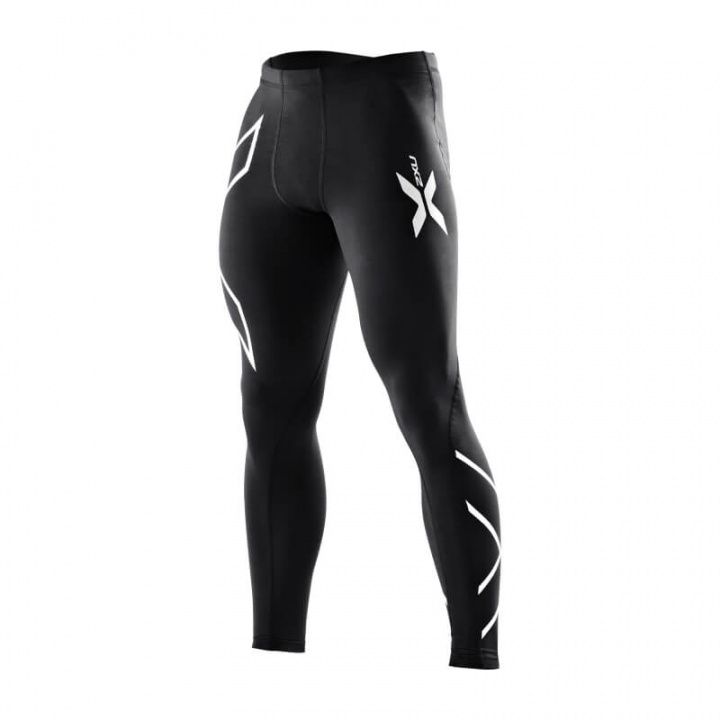 Kolla in Compression Tights, black/silver, 2XU hos SportGymButiken.se