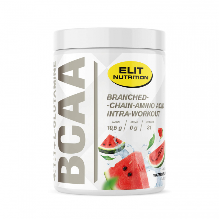 Kolla in BCAA 4:1:1 + L-glutamine, 400 g, Watermelon hos SportGymButiken.se