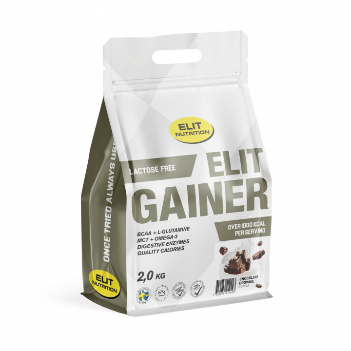 Kolla in Elit Gainer, Lactose free, 2200 g, Chocolate Brownie hos SportGymButiken.se
