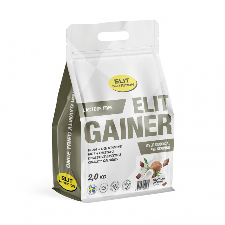 Kolla in Elit Gainer, Lactose free, 2000 g, Chocolate Coconut hos SportGymButiken.se