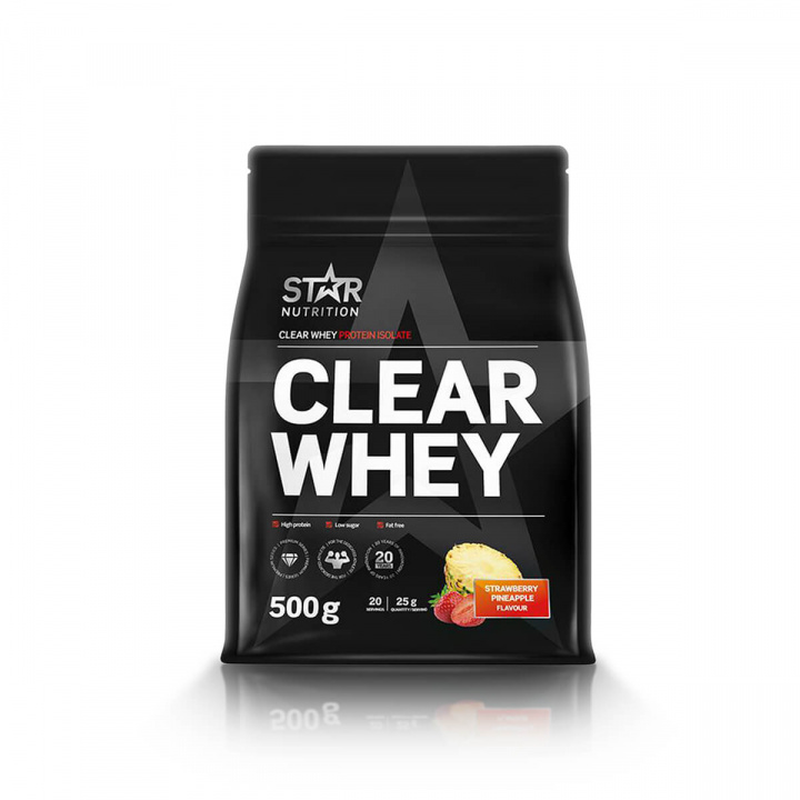 Clear Whey, 500 g, Strawberry Pineapple i gruppen Kosttillskott / Proteinpulver / Vassle hos Sportgymbutiken.se (FM-SN57100-SP)