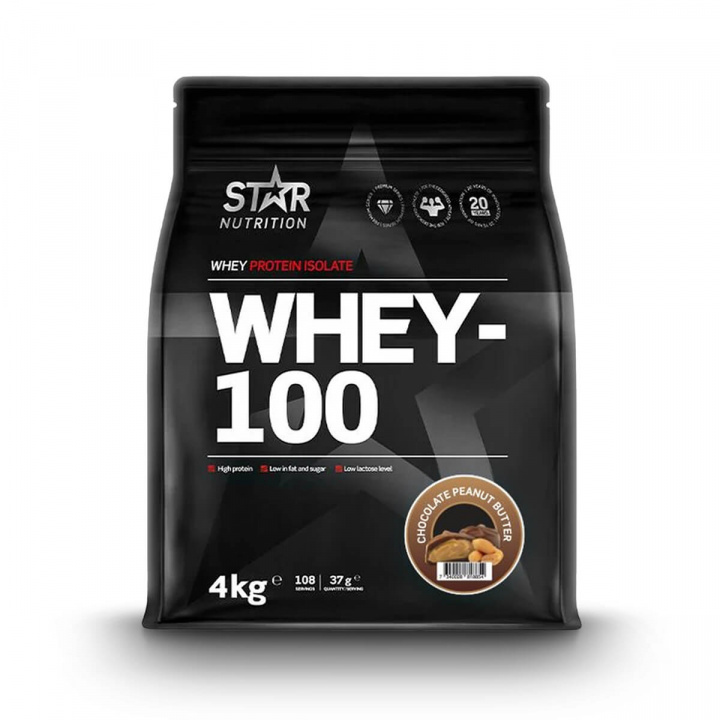 Kolla in Whey-100, 4 kg, Chocolate Peanut butter hos SportGymButiken.se