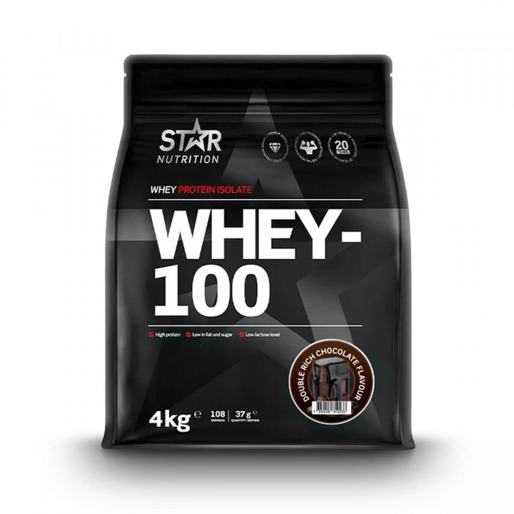 Whey-100, 4 kg, Star Nutrition i gruppen Kosttillskott / Proteinpulver / Vassle hos Sportgymbutiken.se (FM-SN5751r)