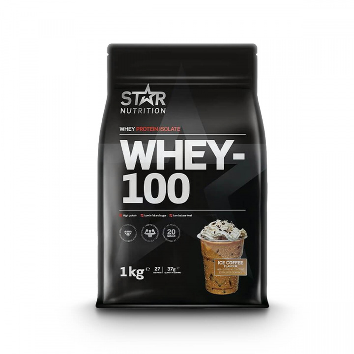 Kolla in Whey-100, 1 kg, Ice Coffee hos SportGymButiken.se