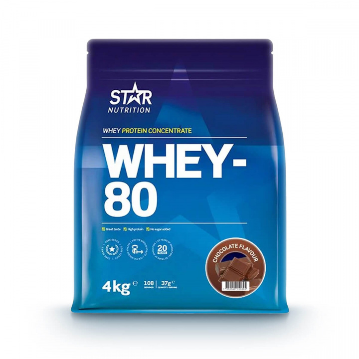 Kolla in Whey-80, 4 kg, Chocolate hos SportGymButiken.se