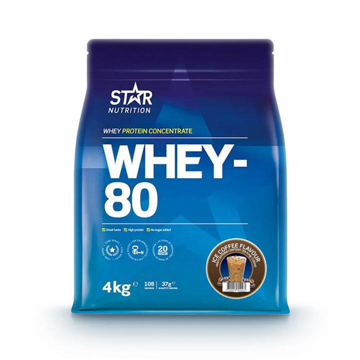 Kolla in Whey-80, 4 kg, Ice Coffee hos SportGymButiken.se