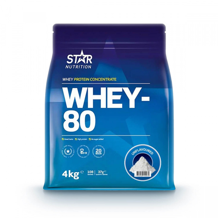 Kolla in Whey-80, 4 kg, Naturell hos SportGymButiken.se