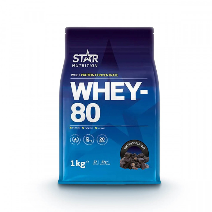 Kolla in Whey-80, 1 kg, Liquorice (candy) hos SportGymButiken.se