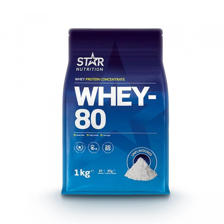 Kolla in Whey-80, 1 kg, Naturell hos SportGymButiken.se