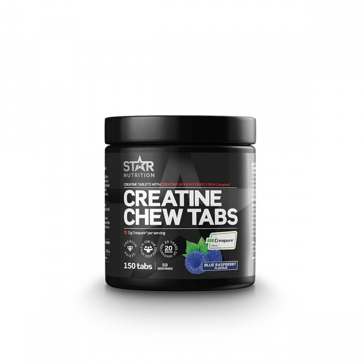 Creatine Chew Tabs Blue Raspberry, 150 caps i gruppen Kosttillskott / Kreatin hos Sportgymbutiken.se (FM-SN611)