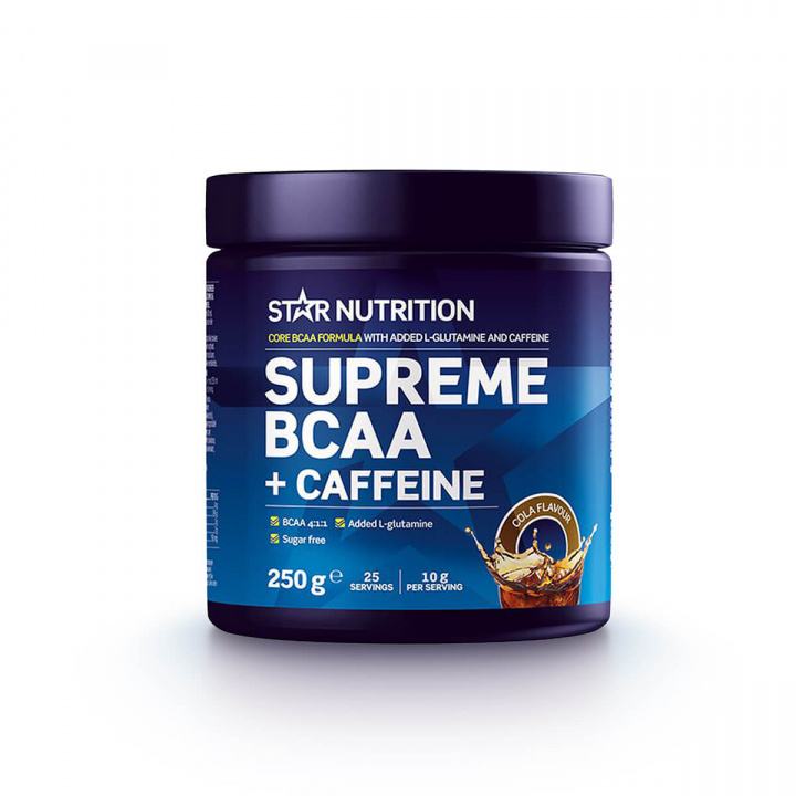 Supreme BCAA + Caffeine, 250 g, Cola i gruppen Kosttillskott / Aminosyror hos Sportgymbutiken.se (FM-SN6692C)