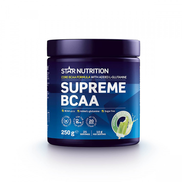 Supreme BCAA, 250 g, Vanilla Pear i gruppen Kosttillskott / Aminosyror hos Sportgymbutiken.se (FM-SN6692VP)