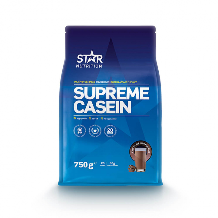 Kolla Supreme Casein, 750 g, Chocolate Milk hos SportGymButiken.se