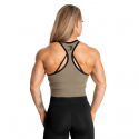 Rib Crop T-back, washed green, GASP