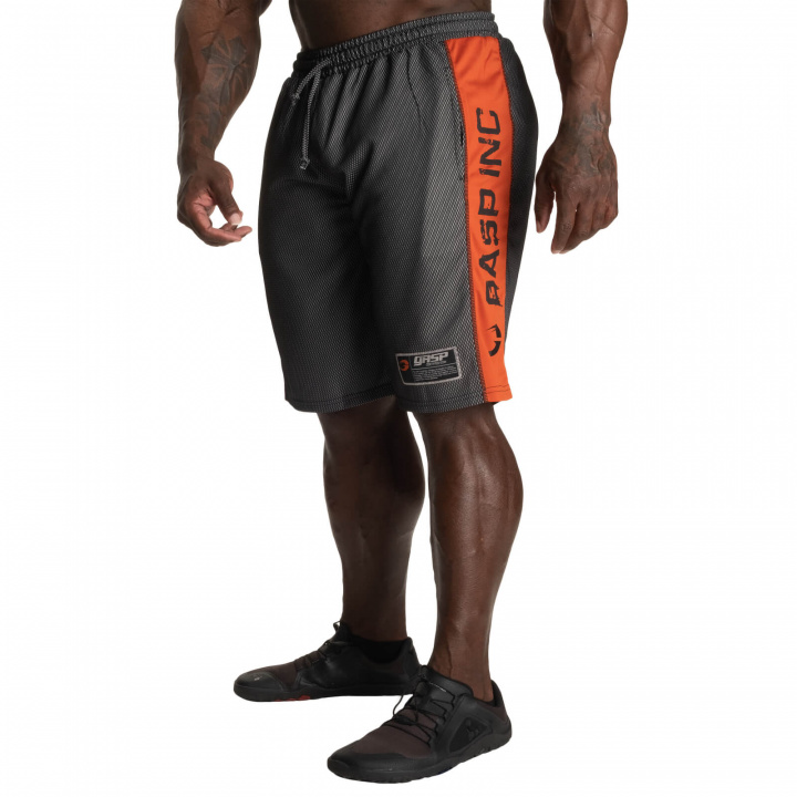 Kolla in NO1 Mesh Shorts, black/flame, GASP hos SportGymButiken.se