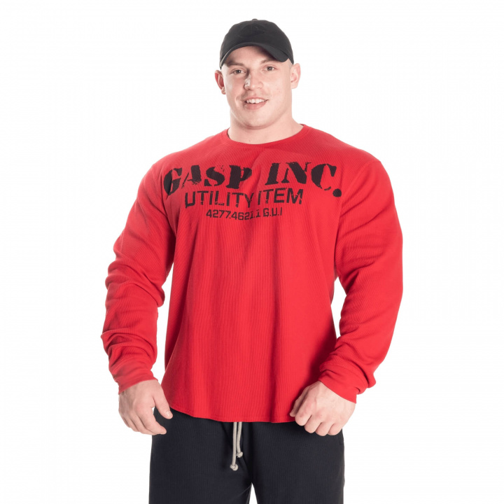 Kolla in Thermal Gym Sweater, chili red, GASP hos SportGymButiken.se