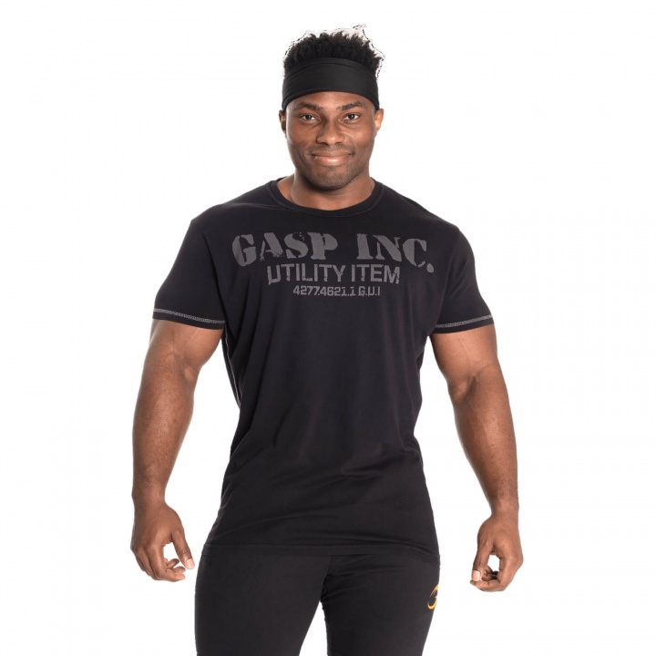 Kolla in Basic Utility Tee, black, GASP hos SportGymButiken.se