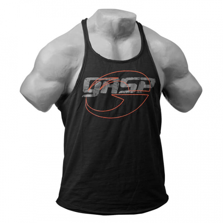 Kolla in Deep Cut Slub Tank, black, GASP hos SportGymButiken.se