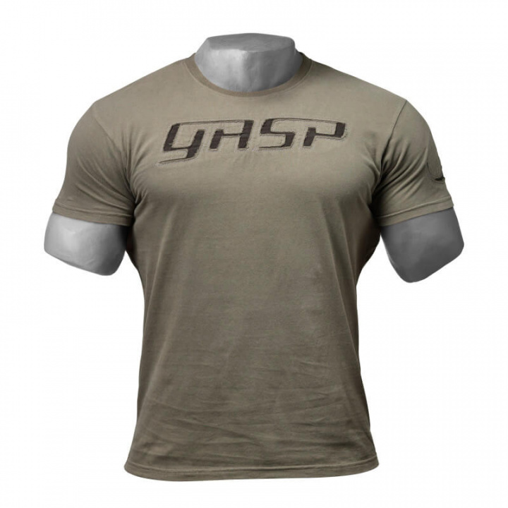 Kolla in Heavy GASP Tee, khaki green, GASP hos SportGymButiken.se