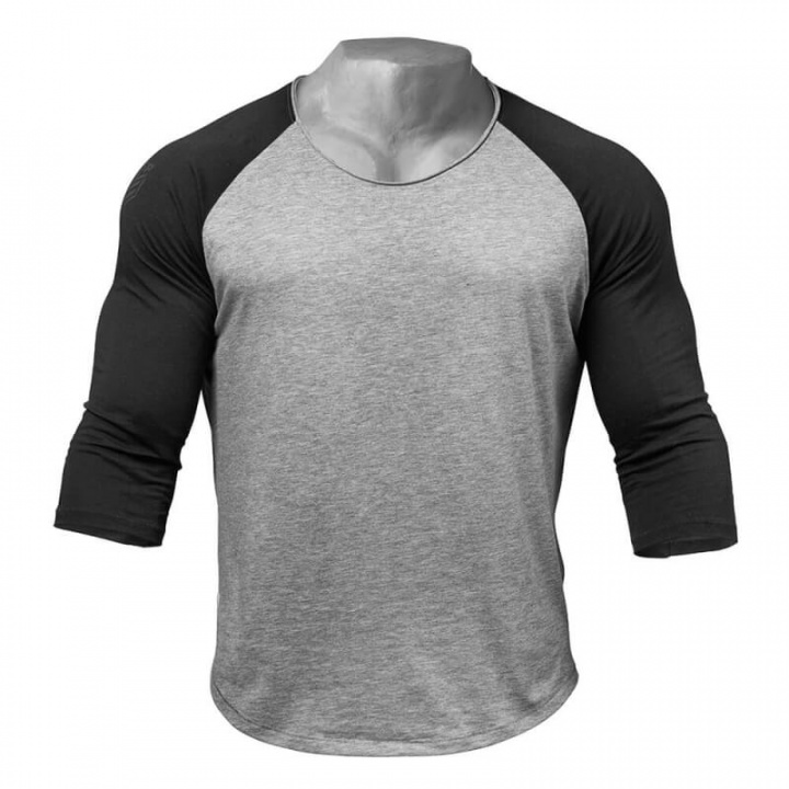 Kolla in Broad Street 3/4 Sleeve, grey melange/black, GASP hos SportGymButiken.s