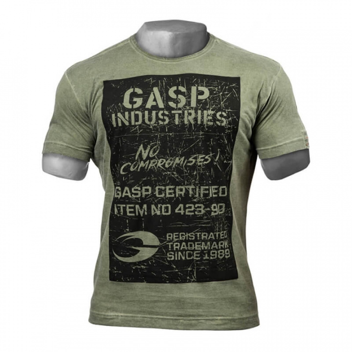 Kolla in Broad Street Print Tee, wash green, GASP hos SportGymButiken.se