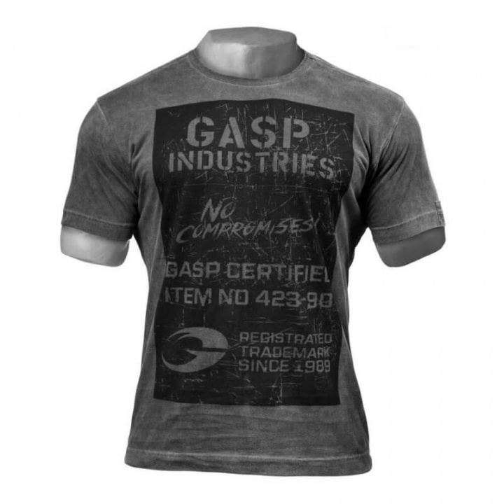 Kolla in Broad Street Print Tee, wash black, GASP hos SportGymButiken.se