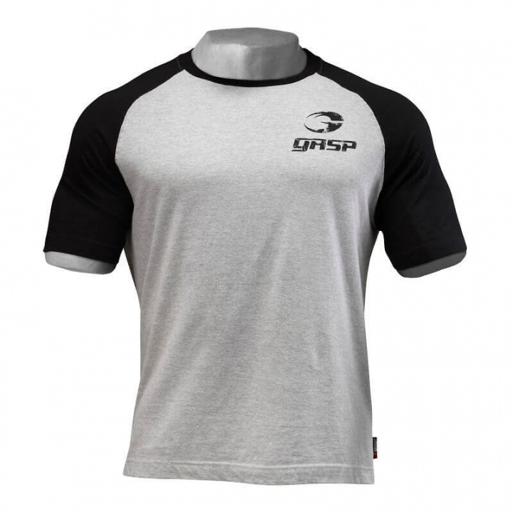 Kolla in Raglan Tee, grey melange, GASP hos SportGymButiken.se