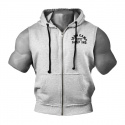 Throwback Zip Hood, grey melange, GASP