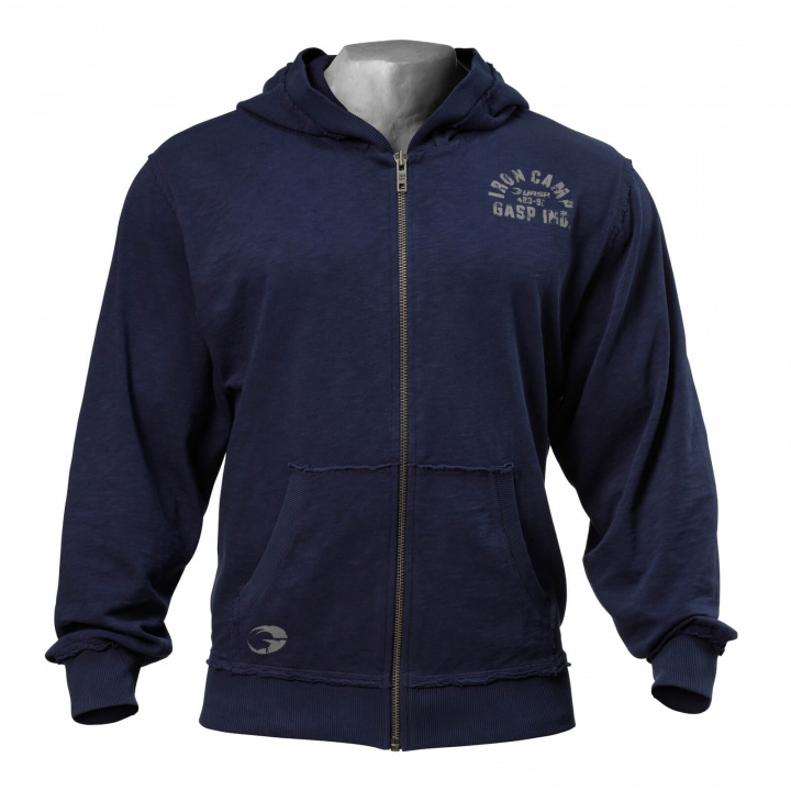 Kolla in Throwback Zip Hoodie, dark navy, GASP hos SportGymButiken.se