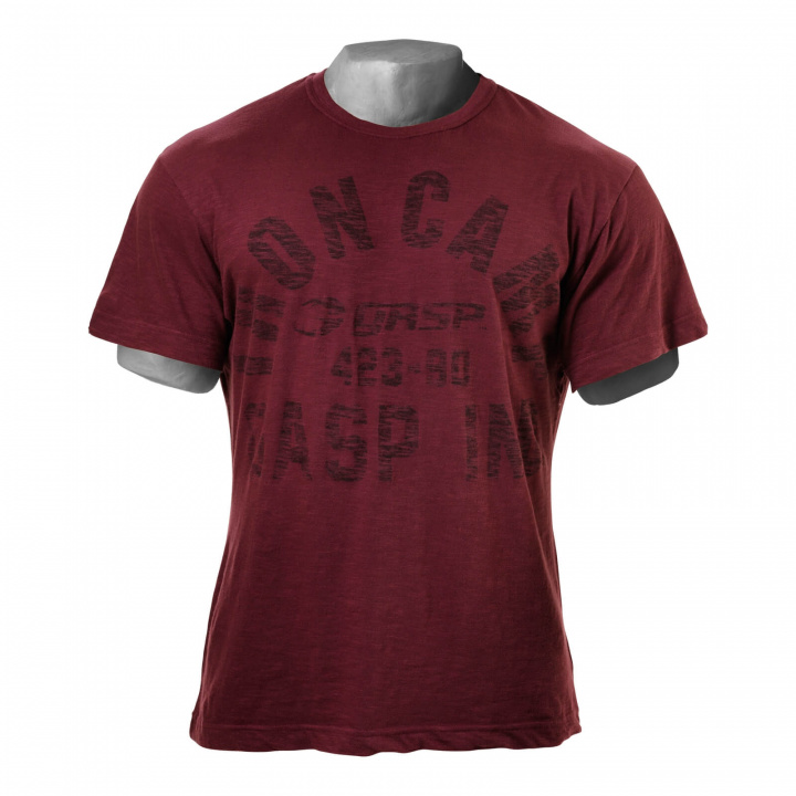 Kolla in Throwback Slub Tee, maroon, GASP hos SportGymButiken.se