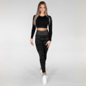 Seamless Crop Top, black, Gavelo