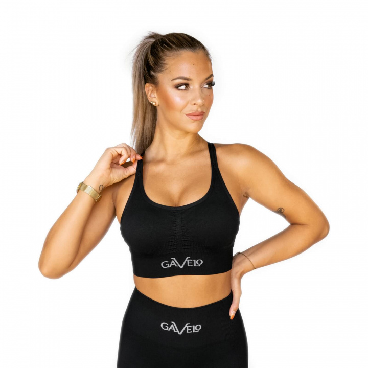 Kolla in Seamless Sports Bra, black, Gavelo hos SportGymButiken.se