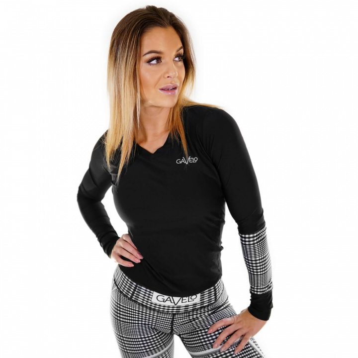 Kolla in GLNCHCK Long Sleeve, black/white, Gavelo hos SportGymButiken.se